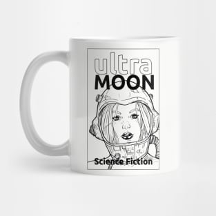 ULTRA MOON sci-fi black and white Mug